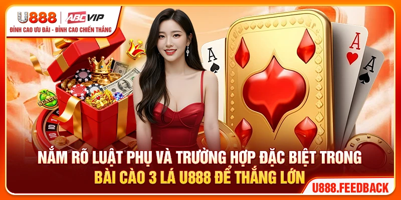 Nắm rõ luật phụ và trường hợp đặc biệt trong bài cào 3 lá U888 để thắng lớn